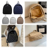 Quilted Nylon Backpack – Unisex Laptop Bookbag for School, Work & Travel 🎒
