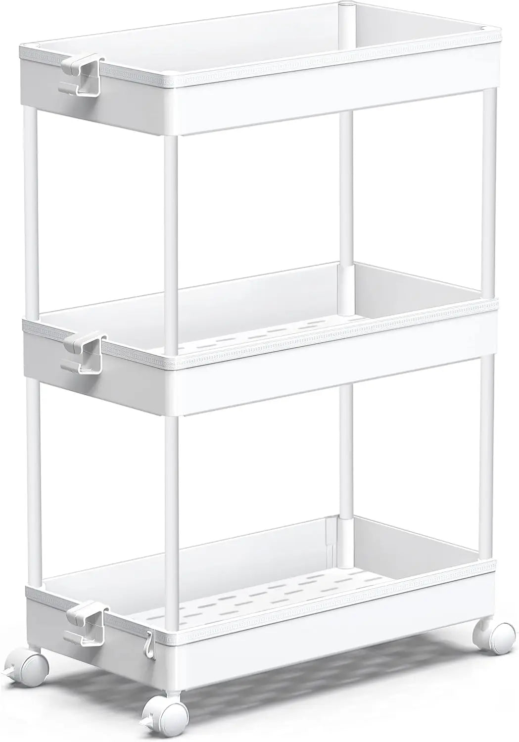 3-Tier Mobile Storage Cart – Bathroom & Laundry Organizer Utility Cart with Wheels