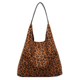 Women’s Leopard Print Top-Handle Tote & Hobo Bag Set – Large Capacity Satchel with Small Purse