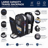 25L Airplane-Approved Travel Backpack with Shoe Pouch & 15.6-Inch Laptop Compartment
