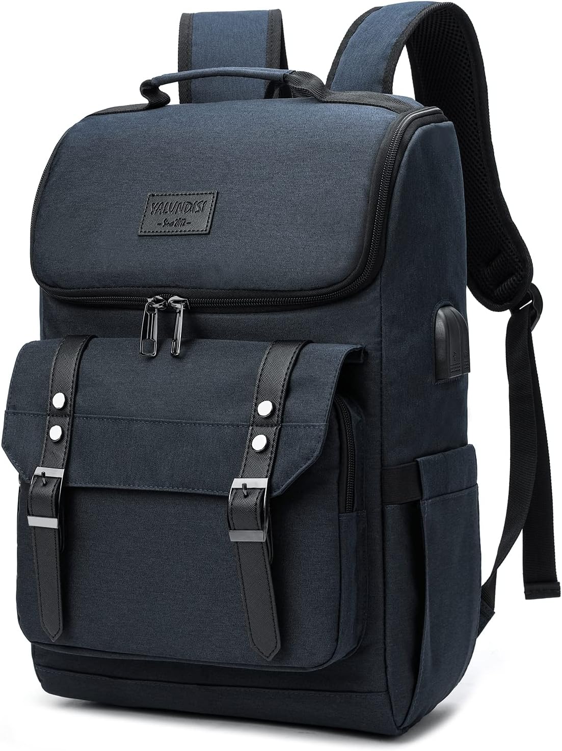 Vintage Laptop Backpack with USB Charging – Lightweight 15.6″ Travel & College Backpack
