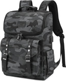 Vintage Laptop Backpack with USB Charging – Lightweight 15.6″ Travel & College Backpack