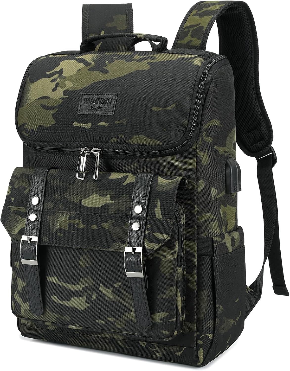Vintage Laptop Backpack with USB Charging – Lightweight 15.6″ Travel & College Backpack
