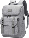 Vintage Laptop Backpack with USB Charging – Lightweight 15.6″ Travel & College Backpack