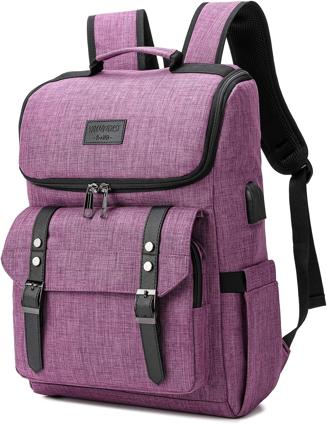 Vintage Laptop Backpack with USB Charging – Lightweight 15.6″ Travel & College Backpack