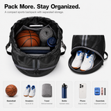 Lightweight Drawstring Gym Backpack with Separate Shoe Compartment