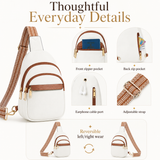 Women’s RFID Leather Sling Bag – Compact Anti-Theft Crossbody for Travel & Everyday Use