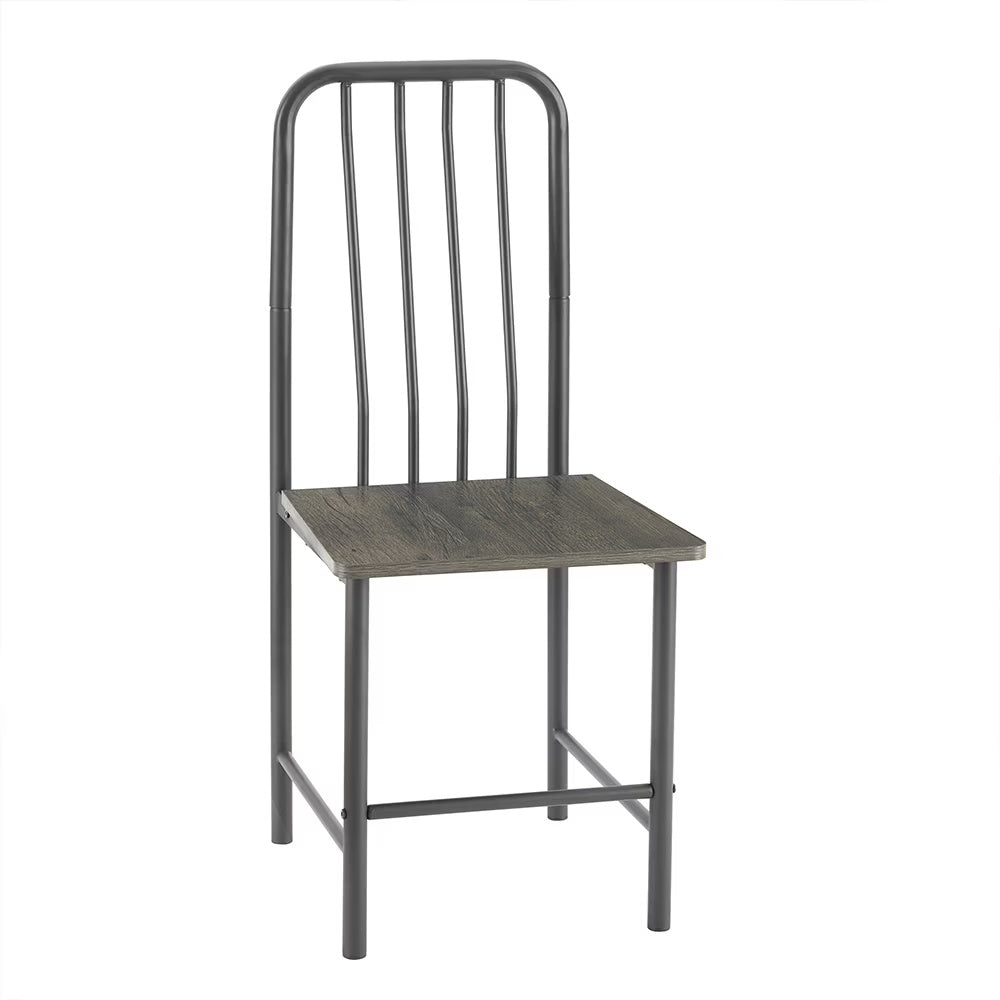 3-Piece Modern Bistro Set for 2 - Square Glass Dining Table with 2 Chairs