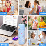 Cinnamoroll Double-Wall Stainless Steel Insulated Bottle – 50 Stickers & Leak-Proof Design