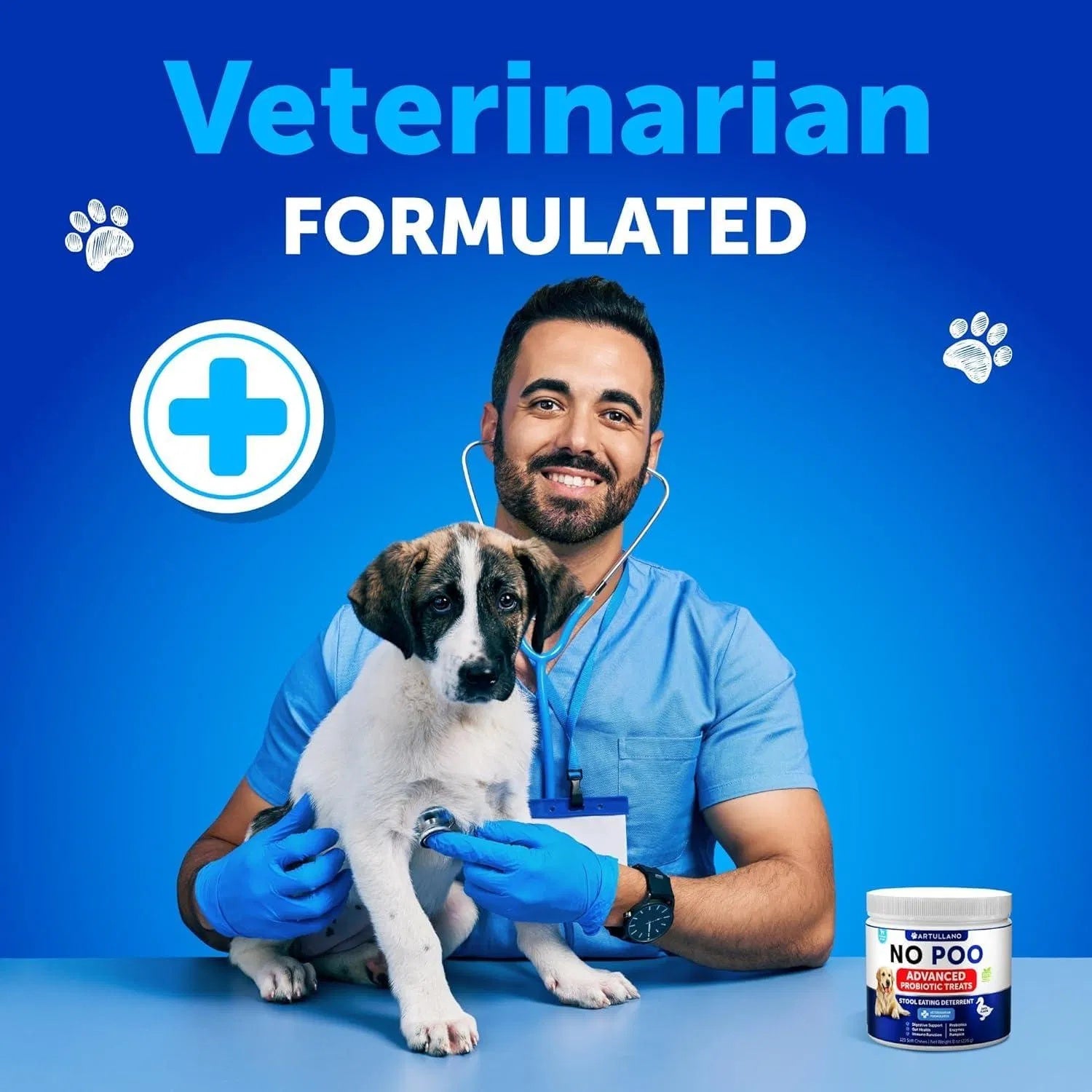 No Poo Chews for Dogs – Coprophagia Stool Eating Deterrent with Probiotics, Enzymes & Digestive Support Supplement