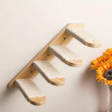 Four-Layer Wooden Wall-Mounted Cat Climbing Frame – Multi-Level Sisal-Wrapped Cat Play Structure