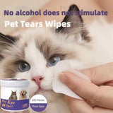 Pet Eye Wipes – 200 Count Gentle Tear Stain Removing Wipes for Dogs & Cats, Safe Daily Eye Cleaning Pads
