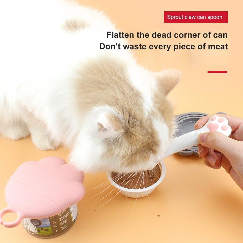 Pet Canned Spoon & Jar Opener – Multifunction Puppy Feeding Shovel & Mixing Tool for Wet & Dry Food