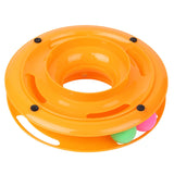Pet Cat Crazy Ball Disk – Trilaminar Interactive Plate Toy with Rolling Balls for Indoor Cats, Fun Play & Exercise