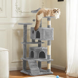 54" Cat Tree Tower – Multi-Level Activity Center with Sisal Scratching Posts, Plush Toys, Ladder & Resting Platforms