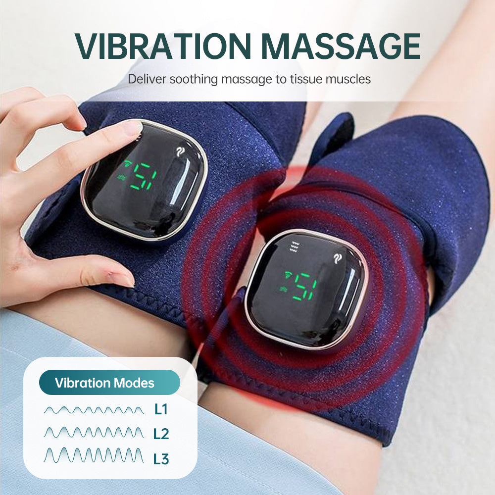 Trending Smart Knee Massager with Heat 🔥 & 3 Vibration Modes – Type-C Fast Charging Pain Relief for Joint Care