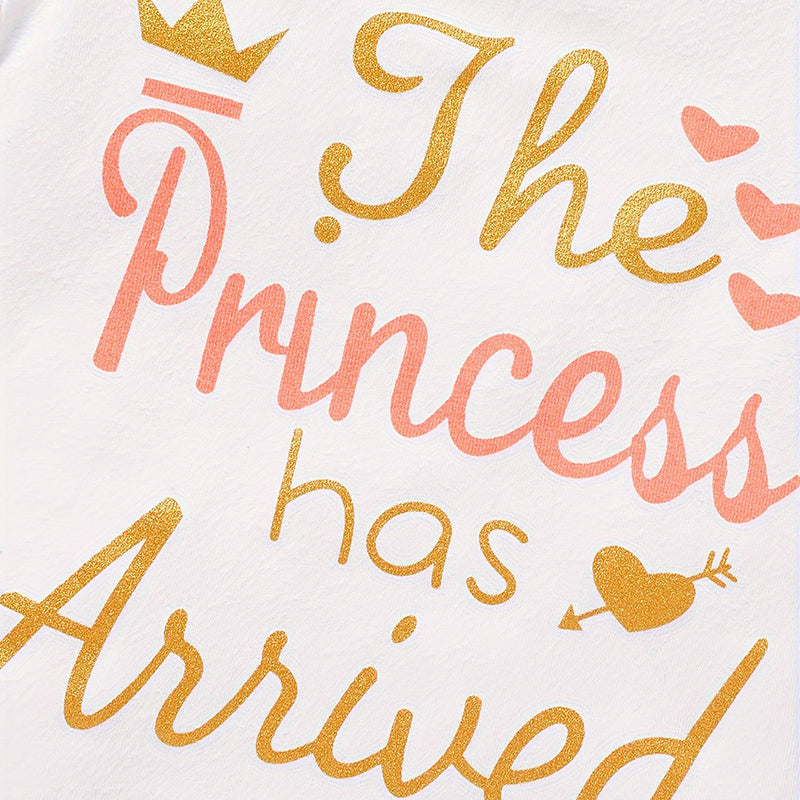 Newborn Baby Girl Outfit Set – Letter Print Romper, Tutu Skirt & Matching Headband | Coming Home Clothes