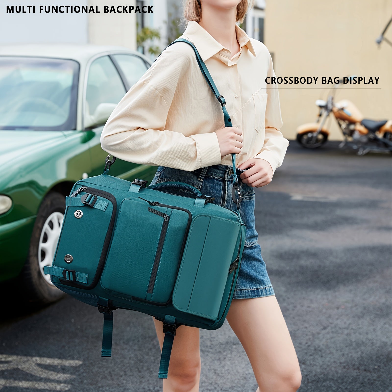 2025 New Multi-Functional 16″ Laptop Travel & Business Backpack for Men & Women – Large Capacity with Shoe Pocket & Crossbody Straps 🎒