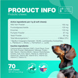 Probiotics for Dogs – 180 Chews with Digestive Enzymes for Gut Health, Immunity, Yeast Balance & Allergy Relief