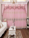 European-Style Luxury Embroidered Curtains – 2 Panels, Modern Bedroom Blackout Drapes Without Valance