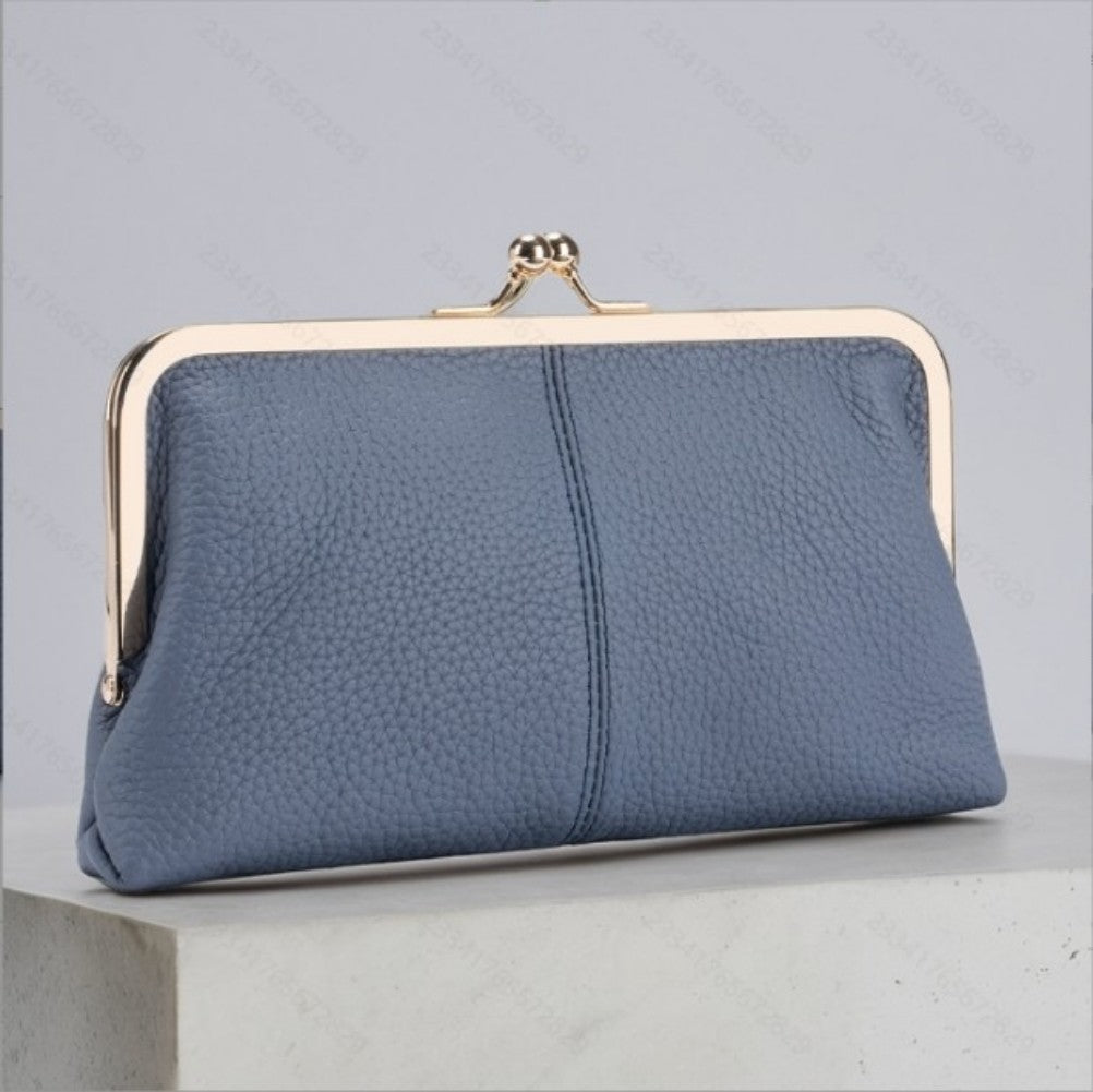 Ladies PU Leather Purse 👛 – Multi-Color Wallet for Women (Orange, Blue, Grey, Red, Black)