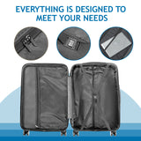 3-Piece Lightweight ABS Hard Shell Luggage Set – Spinner Suitcases with TSA Lock (20/24/28 Inches)