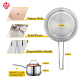 Wangyuanji 2.85 QT Non-Stick Stainless Steel Saucepan – Durable 304 SS Pot for All Cooktops