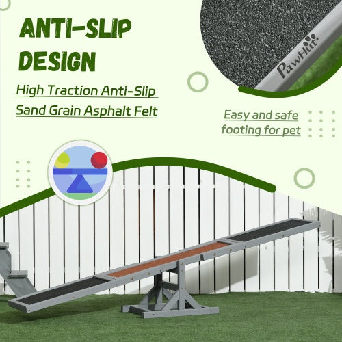ooden Dog Agility Seesaw – Training & Exercise Platform for Dogs, Outdoor Running & Balance Game Equipment