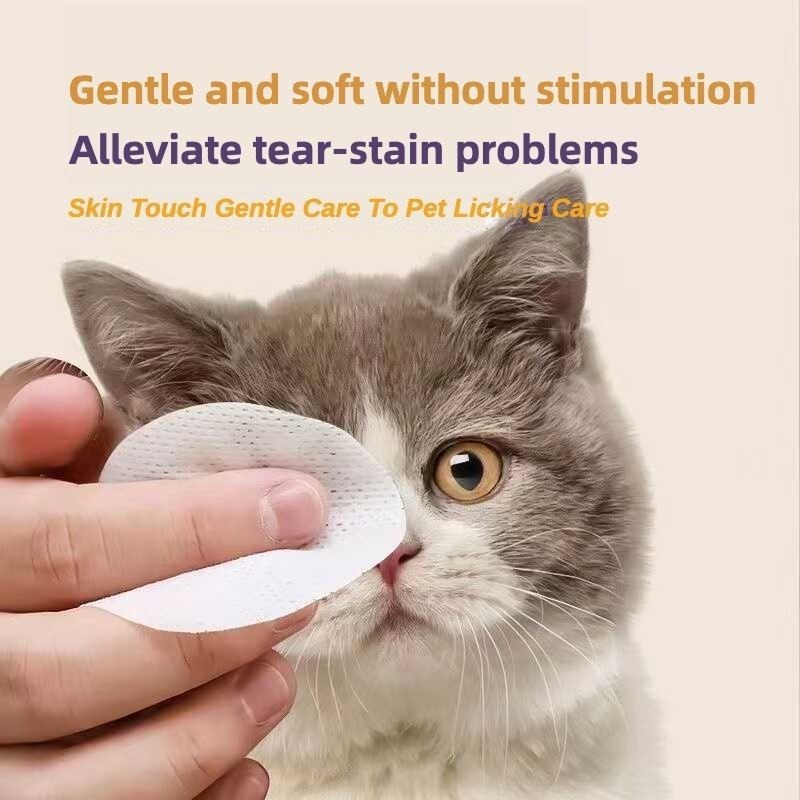 Pet Eye Wipes – 200 Count Gentle Tear Stain Removing Wipes for Dogs & Cats, Safe Daily Eye Cleaning Pads