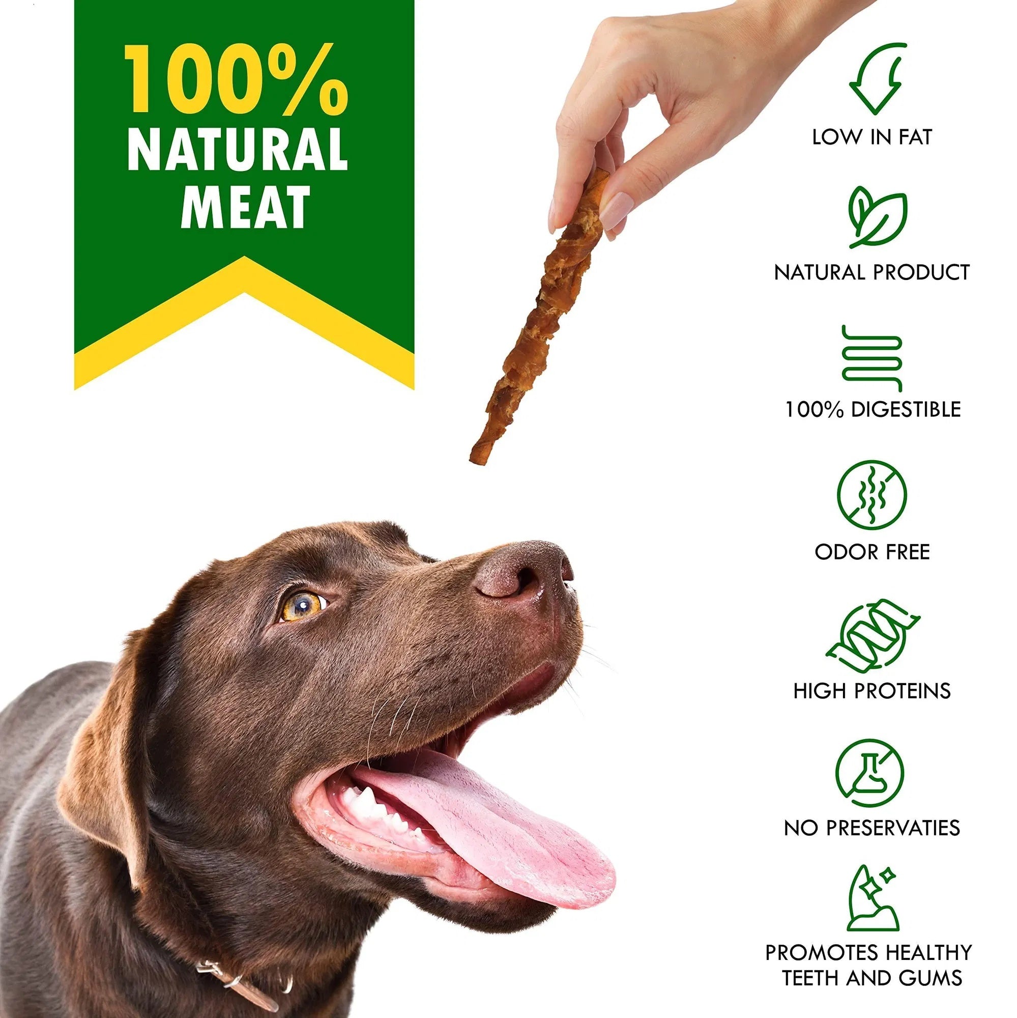 Dog Smoked Rawhide Sticks Wrapped with Chicken – Grain-Free Organic Human-Grade Chew Treats (Bulk Pack)