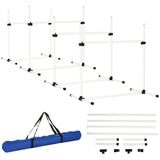 4-Piece Dog Agility Training Equipment – Height Adjustable Jumping Poles for Outdoor Exercise & Obedience Training