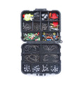 188-Piece Fishing Tackle Accessory Kit - Complete Set with Hooks, Sinkers, Swivels & More in Tackle Box