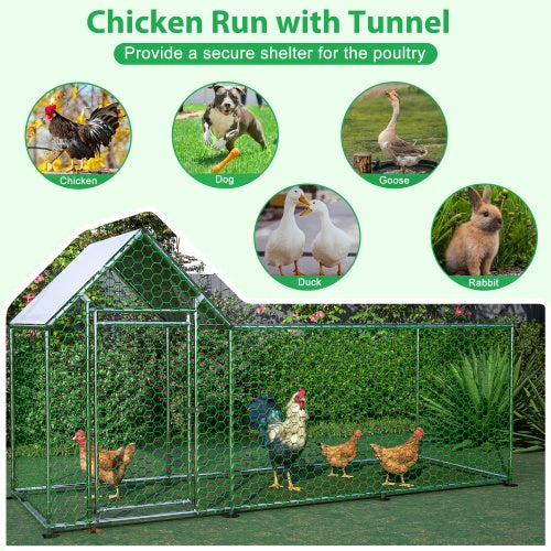 Poultry Habitat Cage – Secure Enclosure with Lid for Chicken Coop, Ducks & Small Animals, Outdoor Steel Wire Habitat