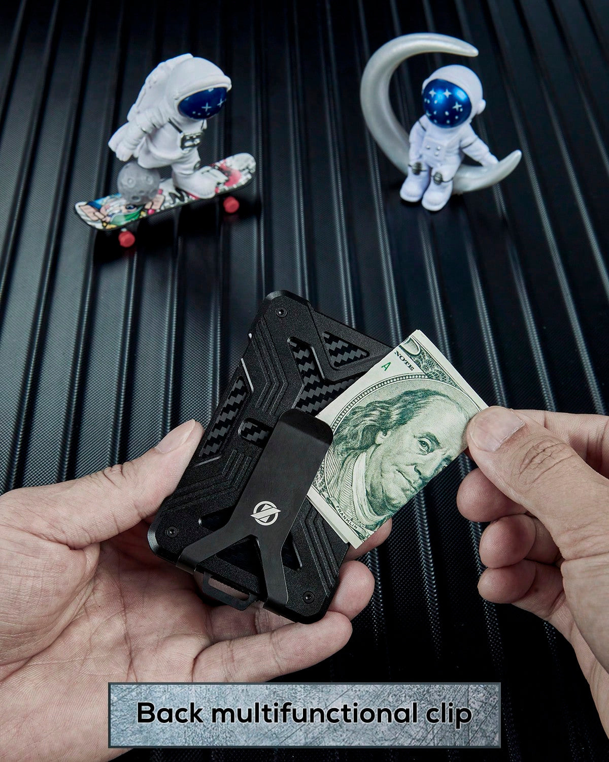 Slim Tactical Wallet with AirTag Holder & RFID Protection