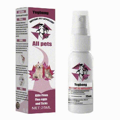 Yegbang Pet Flea & Tick Spray – Soothing Deworming and Itch Relief Spray for Dogs & Cats