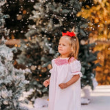 Infant Baby Girl Valentine’s Day Dress ❤️ White Lace with Red Embroidery (111 karakter ✅)