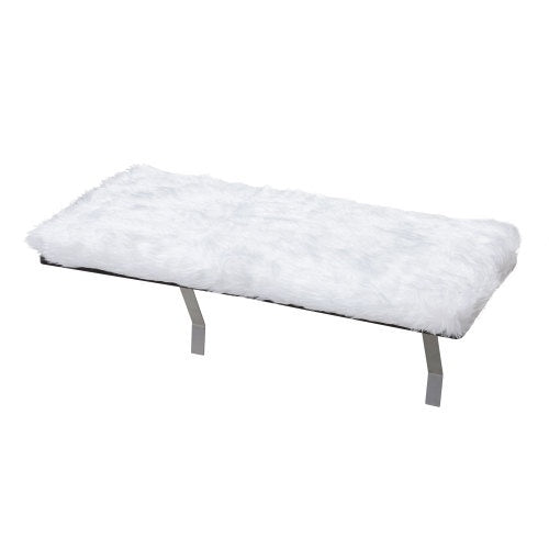 Wall-Mounted Cat Window Perch Seat – Upholstered MDF & Iron, White