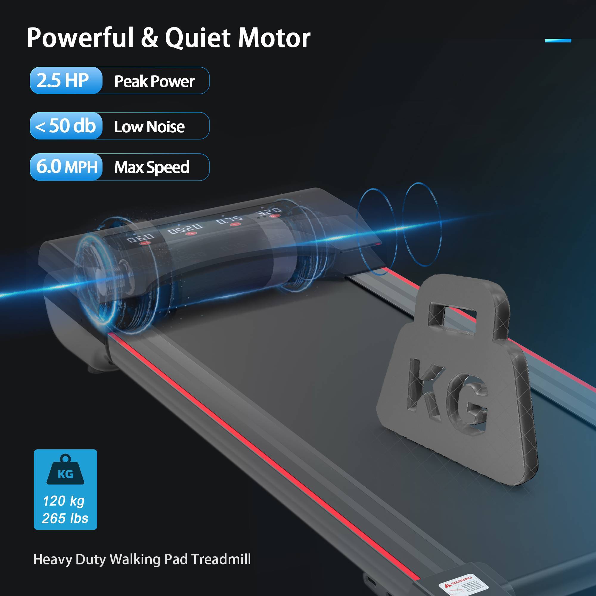 Under Desk Treadmill Walking Pad | Compact Electric Walking Machine for Home & Office Fitness 🏃‍♂️💻