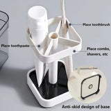 Toothbrush & Toothpaste Holder – 3-Slot Bathroom Organizer with Cup & Cover - PulinGO