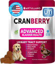 Dog UTI Treatment Cranberry Supplement – Bladder Control & Kidney Support Soft Chews with Fish Oil