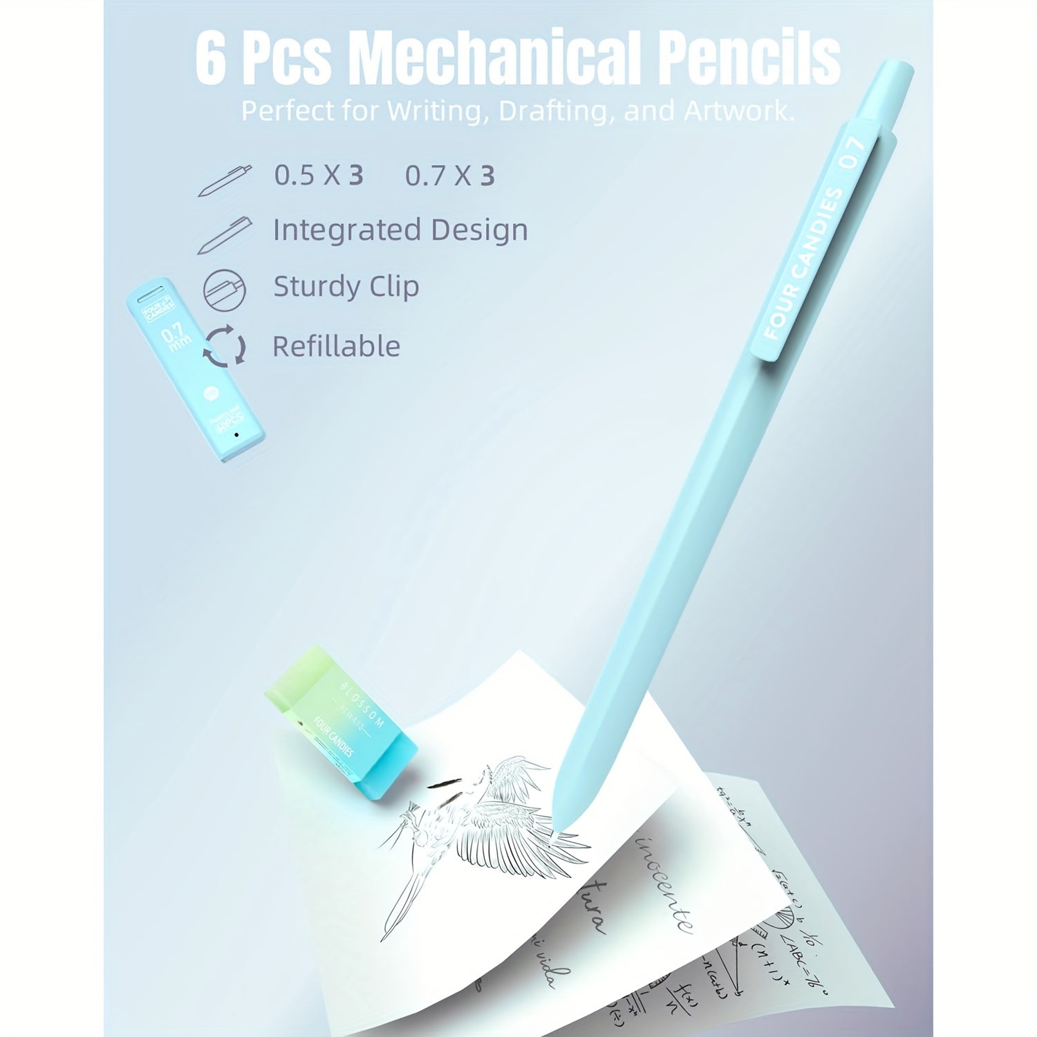 39-Piece Aesthetic School Supplies Set – Pastel Highlighters, Gel Pens, Mechanical Pencils & Cute Pen Case