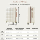 4-Piece Expandable ABS Suitcase Set with USB Port