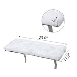 Wall-Mounted Cat Window Perch Seat – Upholstered MDF & Iron, White