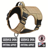 American Local Tactical Pet Harness – Adjustable Reflective Service Dog Vest with Metal Buckle for Training & Hiking
