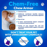 Flea Treatment for Cats – Natural Flea & Tick Prevention Supplement with Vitamins, Skin, Coat, Dental & Digestive Support