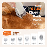 Low Noise Pet Hair Trimmer – Rechargeable Grooming Clippers for Dogs & Cats with Detachable Blades
