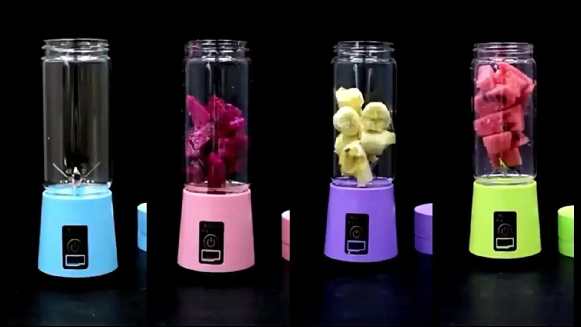 Portable Blender Cup,Electric USB Juicer Blender,Mini Blender Portable Blender For Shakes and Smoothies, juice,380ml, Six Blades Great for Mixing，Pink，Black，Purple - PulinGO