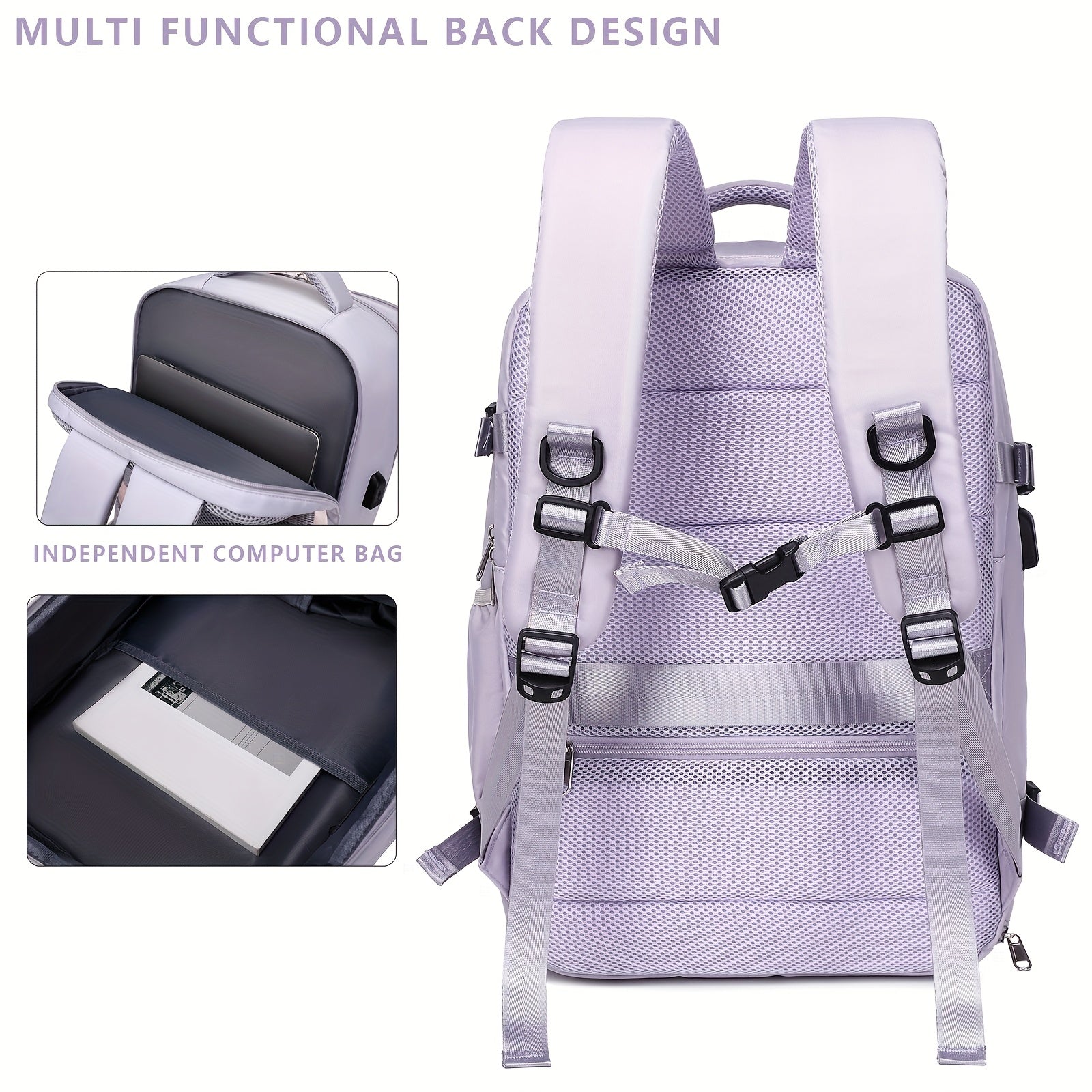 Versatile Travel Backpack for Men & Women – Large-Capacity Laptop Bookbag (Fits 15.6″ & 14″ Notebooks) 🎒