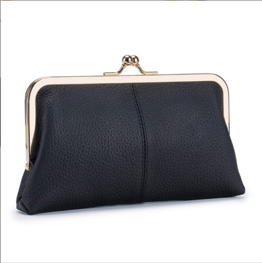 Ladies PU Leather Purse 👛 – Multi-Color Wallet for Women (Orange, Blue, Grey, Red, Black)