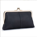 Ladies PU Leather Purse 👛 – Multi-Color Wallet for Women (Orange, Blue, Grey, Red, Black)